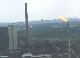 Factory in industrial area